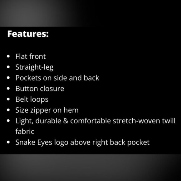 Snake Eyes 34/32 Men Khaki Tan Flat Front Golf Athletic Activewear Sporty Pants - Picture 4 of 13